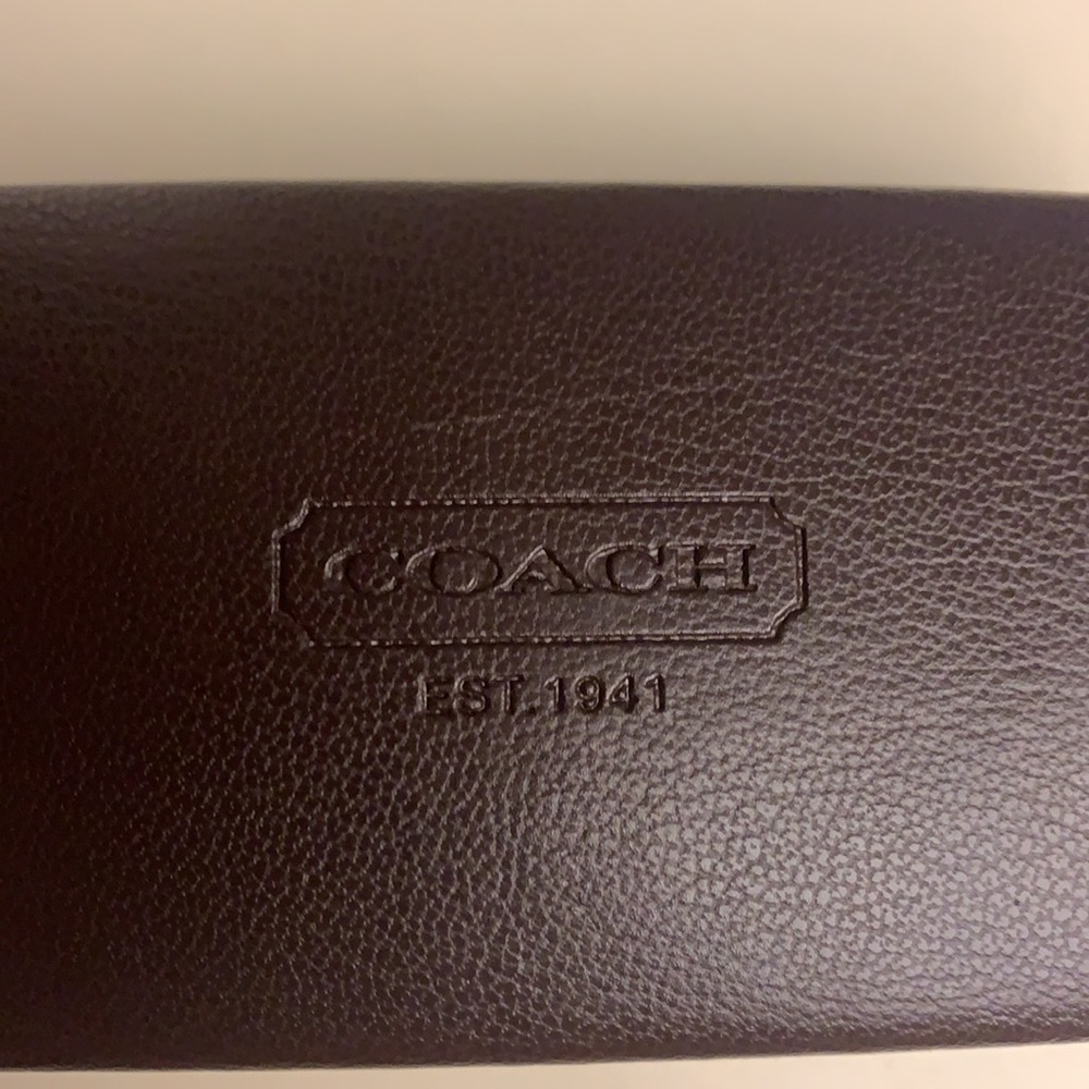 Brown Coach hard case sunglasses/glasses holder - Picture 2 of 7